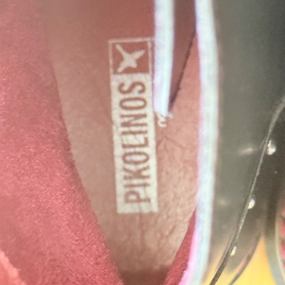 Pikolinos Black Studded Leather Ankle Boots - Picture 8 of 9